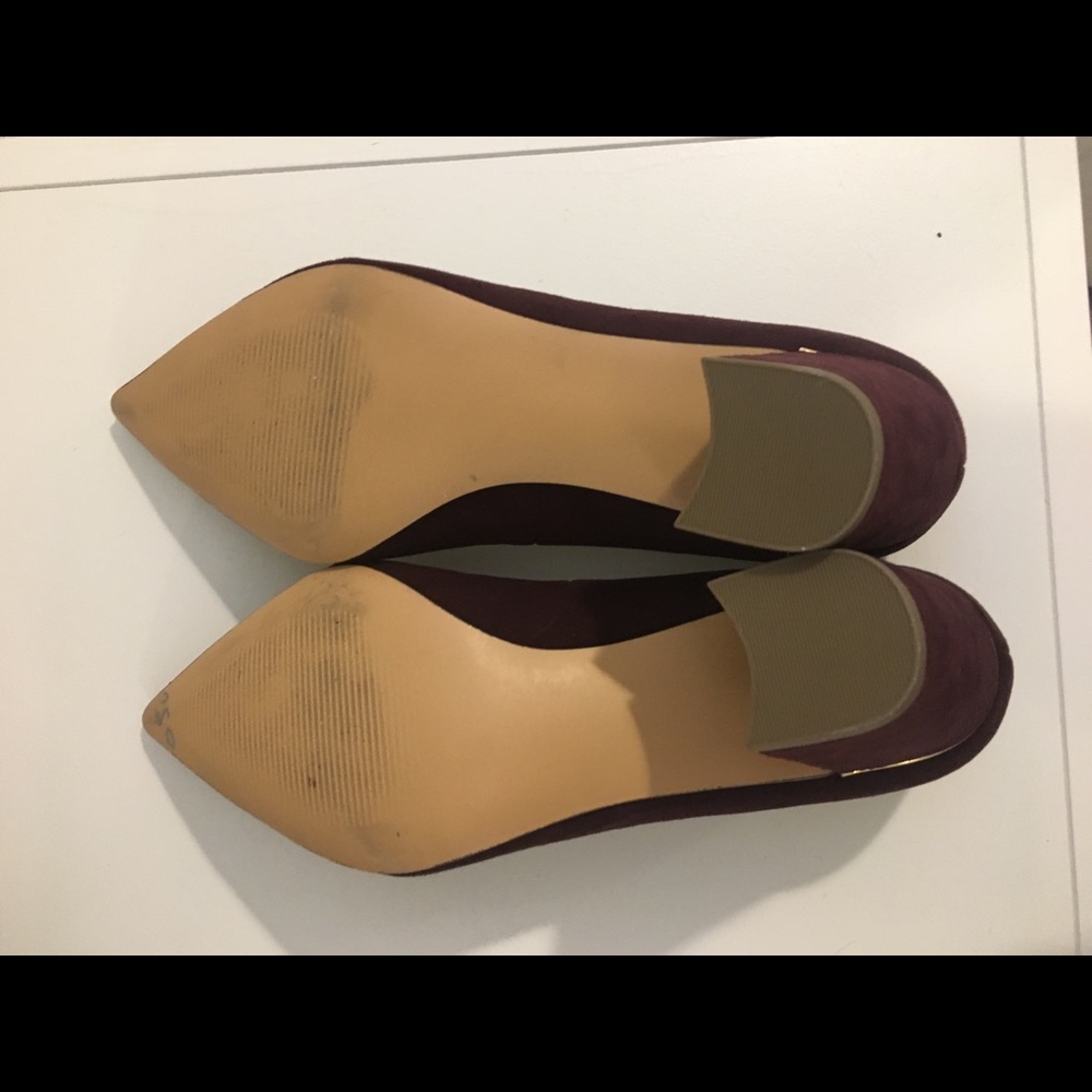 Burgundy block heels - Picture 7 of 7